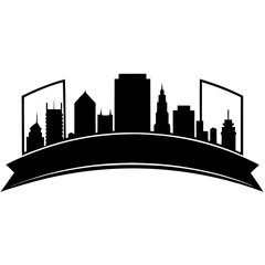 Fototapeta premium city skyline silhouette
