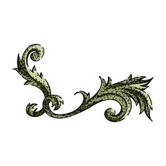 scrollwork baroque victorian border sketch hand drawn vector