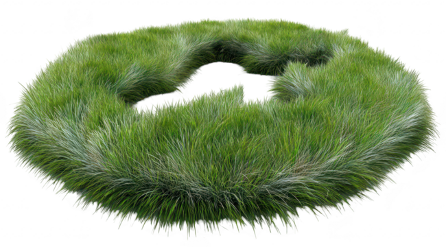Circular grassy patch, hollow center - Powered by Adobe