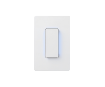 Sleek Modern Light Switch Illustration with High Contrast and Lucid Realism for Interior Design Projects