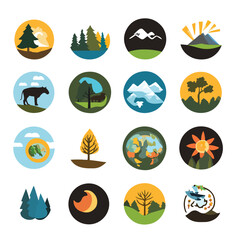 2D Flat icon Climate Change & Environmental Awareness Icons isolated in White Background