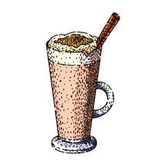tumbler coffee glass sketch hand drawn vector