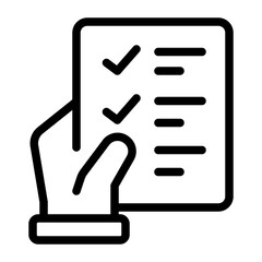 Hand Reviewing a Checklist Document