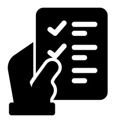 Hand Reviewing a Checklist Document