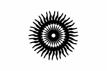 sea Anemone vector silhouette illustration isolated on white background