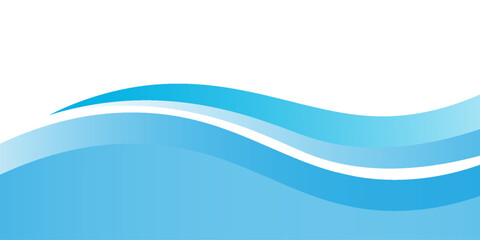 Blue and white business wave banner background. vector