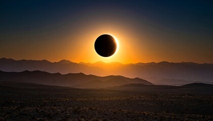 Fototapeta premium Eclipse Over Vast Natural Landscape
