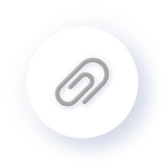 Neumorphism Icon Paperclip Icon Soft Drop Shadow on Dark Background Neumorphic UI UX Design User Interface Neumorphism Shadow