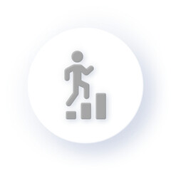 Neumorphism Icon Growth Icon Progress Icon Soft Drop Shadow on Dark Background Neumorphic UI UX Design User Interface Neumorphism Shadow