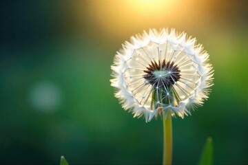 Close-up of fluffy dandelion seeds, delicate and ethereal, ready to be carried away by the wind A perfect image for themes of nature, fragility, and new beginnings , flower, wallpaper