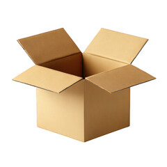 Open cardboard box, light brown