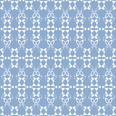White and blue geometric pattern