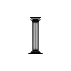 Classic Greek Column Architectural Design Element Vector Illustration