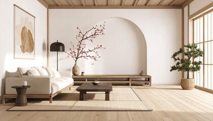 living room interior with minimalism