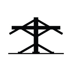 High-Voltage Power Transmission Tower Engineering Design Icon