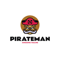 Pirate Man Headmark Logo Design