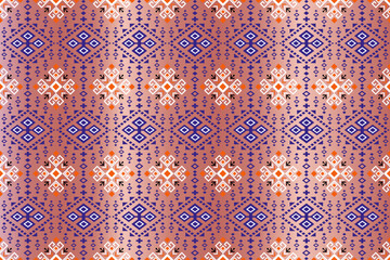 seamless geometric pattern with flowers