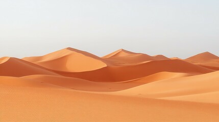Orange dunes stretch across the landscape.