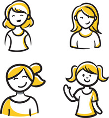 girl child, children vector illustration people kids kid woman icon,