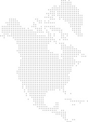 Fototapeta premium North America – circle dot grid vector map (Lambert conformal conic projection, PPT-compatible & fully editable)