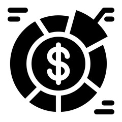 Financial Data Pie Chart Icon