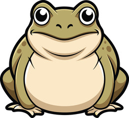 chubby toad facing forward with relaxed expressi.eps