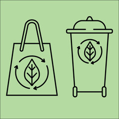 Eco friendly green sustainable energy simple icon clean environmental power