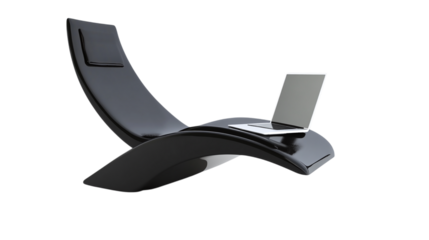 • A modular ergonomic chair with sleek design features, isolated on white background in HD 
