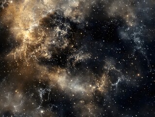 A detailed star map overlays a shadowy galaxy cloud, blending cosmic science with digital artistic design.