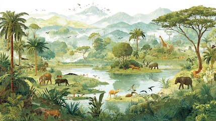 wild animals in the water