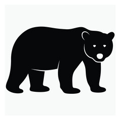 Fototapeta premium Sample Black Bear Silhouette