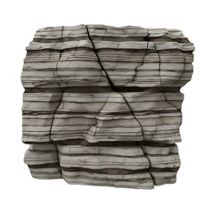 Stack of stylized black flat stones, ideal for zen, balance, or spa-related visuals – PNG Transparent Background.