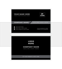 Luxury and elegant business card design with minimalist print template. vertical & horizontal layout. vector illustration print template.
               