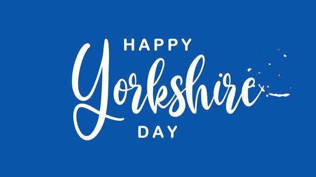 Happy Yorkshire Day Text Animation, suitable for celebrating Yorkshire Day events and promotions in a joyful manner.