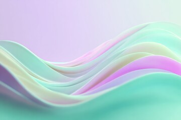 Soft pastel waves flowing gracefully across a serene background, creating a calming visual effect