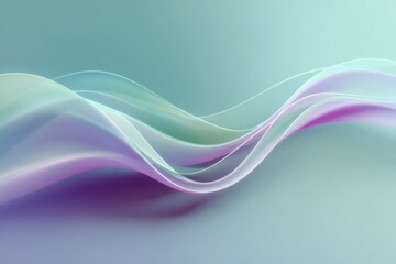 Ethereal flowing waves of soft pastel colors creating a serene abstract background for design use