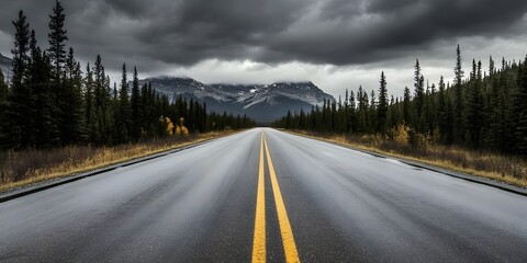 Breathtaking Views of Moraine Lake and the Valley of the Ten Peaks in Banff National Park
road in the mountains