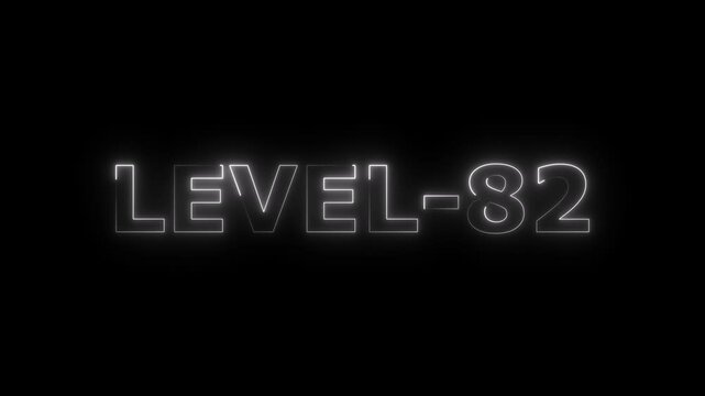 a glowing neon eighty-two 82 animation video on black background motion graphic 