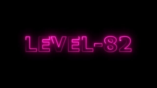 a glowing neon eighty-two 82 animation video on black background motion graphic 