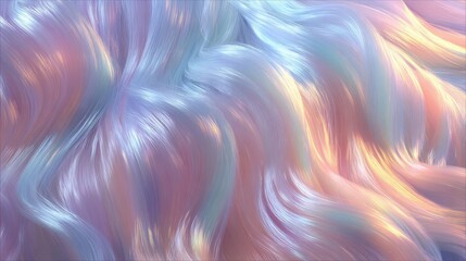 Soft pastel-colored wavy hair texture with a glossy finish, creating a dreamy and ethereal look