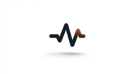 High Contrast Pulse Icon Featuring Embedded AI Technology Design