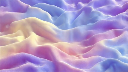 Soft, flowing fabric waves in pastel colors creating a serene and dreamy background
