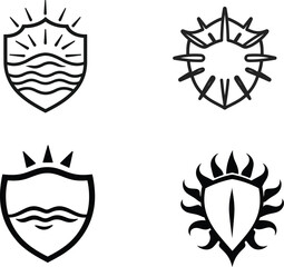 Fototapeta premium set of heraldic shield