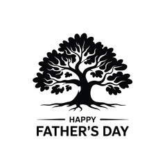 Obraz premium Fathers day logo design icon vector in black color with white background.