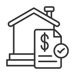 Collateral Icon Outline Style. Vector Illustration Design