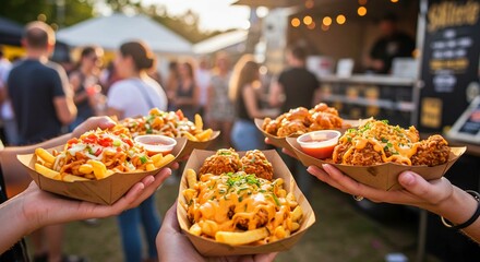 thai dessert in the temple, Delicious food truck feast urban street culinary experience vibrant environment close-up view food and flavor exploration