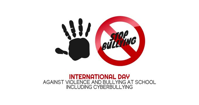 international day against violence and bullying at school including cyberbullying motion video, ideal for international day against violence and bullying at school including cyberbullying celebration