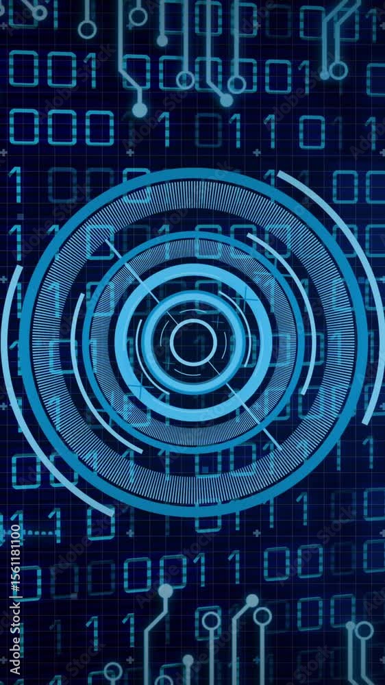 Poster animation of scope scanning over data processing