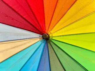 rainbow colored umbrella