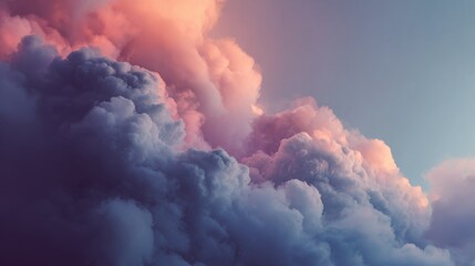 Colorful sunset clouds filling the sky, creating a serene atmosphere over a tranquil landscape